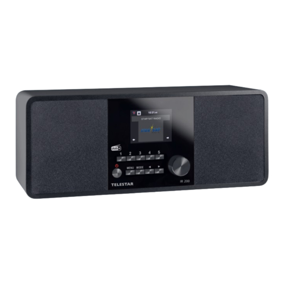 User Manuals: Telestar IR 200 Internet Radio