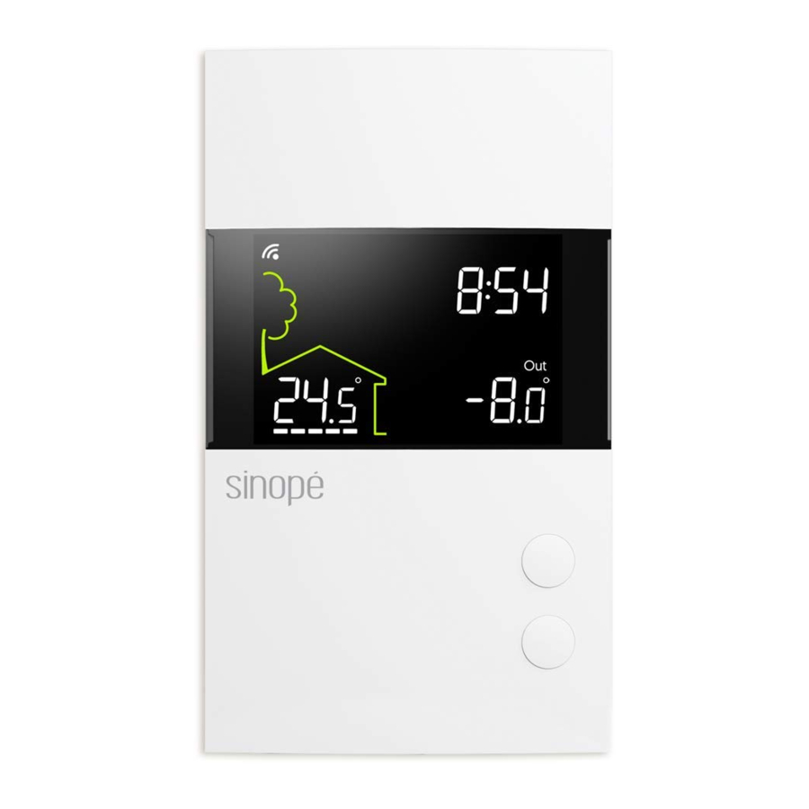 Sinope TH1310WF - 3600W Smart Floor Heating Thermostat Manual