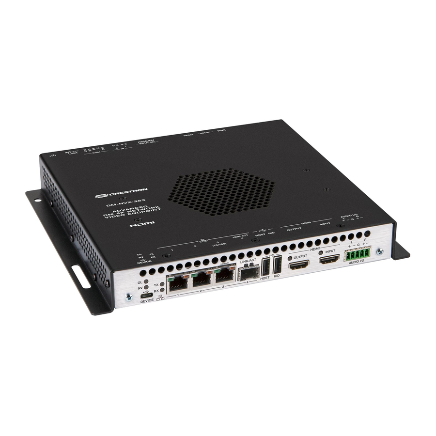 Crestron DM NVX Series Quick Start Manual