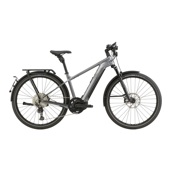 Cannondale Tesoro Neo X Speed Owner's Manual Supplement