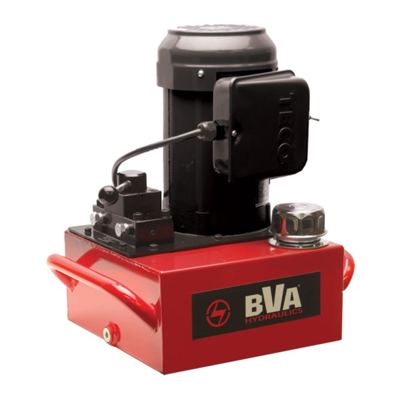 User Manuals: BVA Hydraulics PE30M4N01A Hydraulic Pump