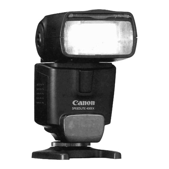 Canon 430EX - Speedlite II - Hot-shoe clip-on Flash Instruction Manual