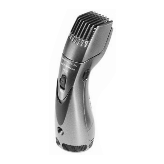 Remington Titanium VacuumTrim MB-100 Use & Care Manual