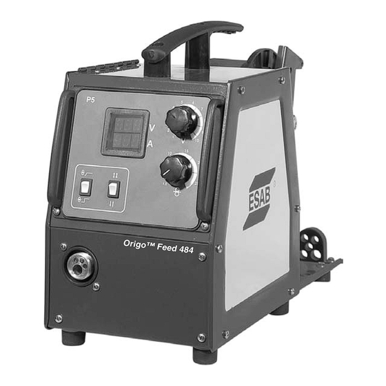 ESAB Origo Feed 484 P5 Instruction Manual