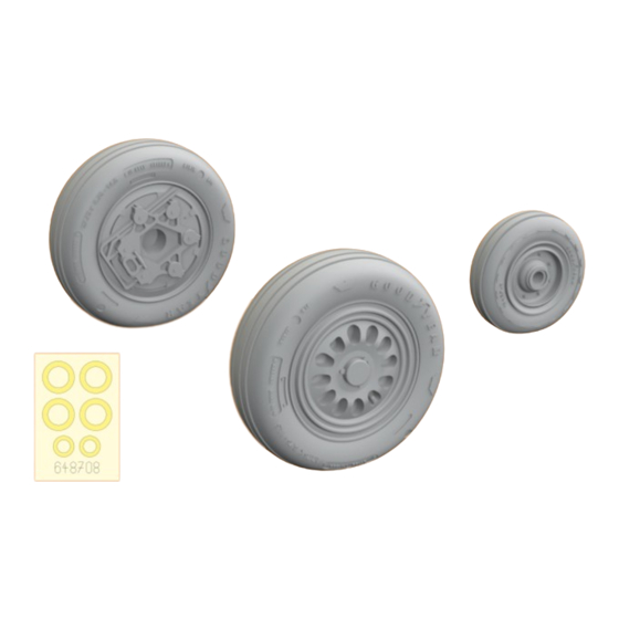 Eduard F-16 wheels late Quick Start Manual