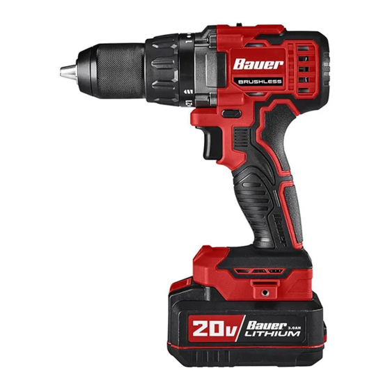 Bauer 2191CR-B, 58952 - 1/2 in. Compact Brushless Drill/Driver Manual