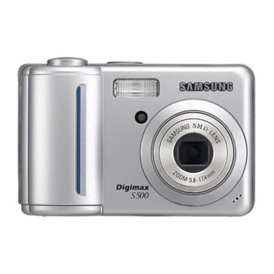 Samsung S500 - Digimax 5.1MP Digital Camera User Manual