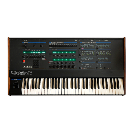 Oberheim Matrix-12 Owner's Manual