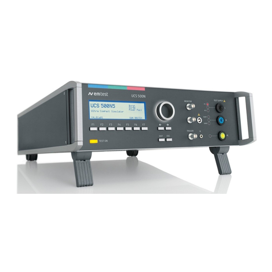 EMTEST UCS 500Nx Series Manual