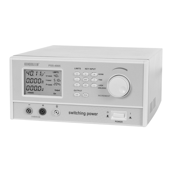 Velleman HQ-Power PSS4005 User Manual