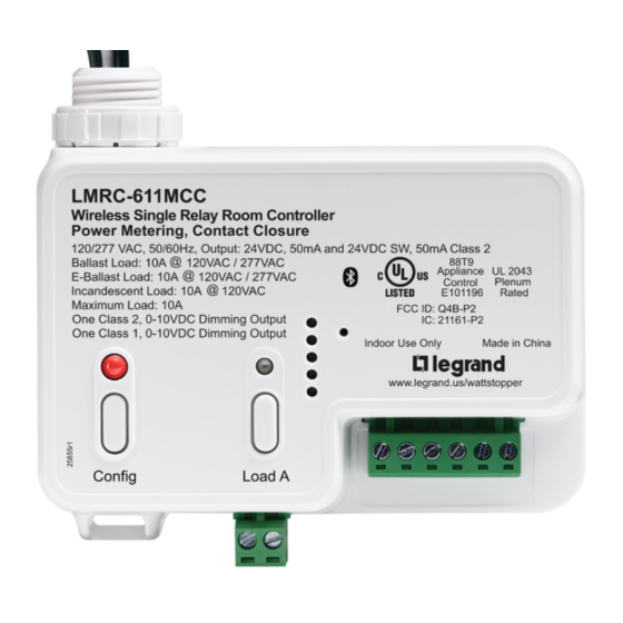 LEGRAND Wattstopper LMPL-611-20M Quick Start Manual