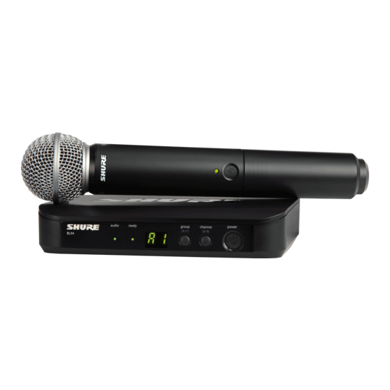Shure BLX24R/SM58-H10 Manual