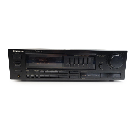 Pioneer SX-2300 Service Manual