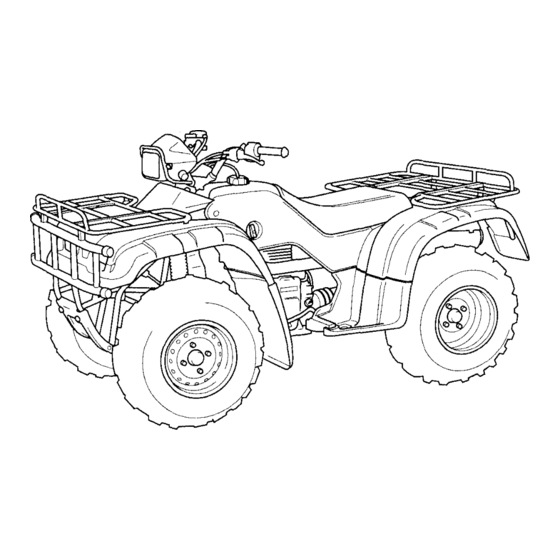 Honda TRX450S Fourtrax Owner's Manual