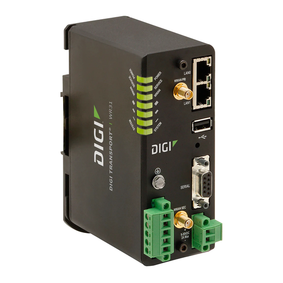 Digi TransPort WR31 Quick Start Manual