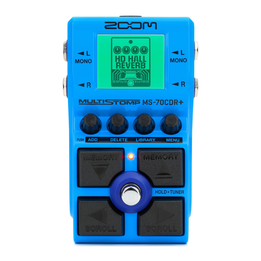ZOOM MS-70CDR+ Manual