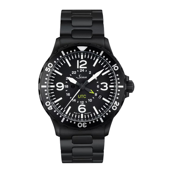 Sinn 856 Instructions For Use Manual