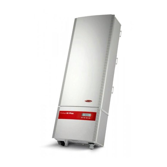 Fronius IG Plus Installation Instructions Manual