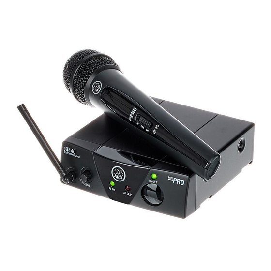 AKG WMS 40 MINI Quick Start Manual