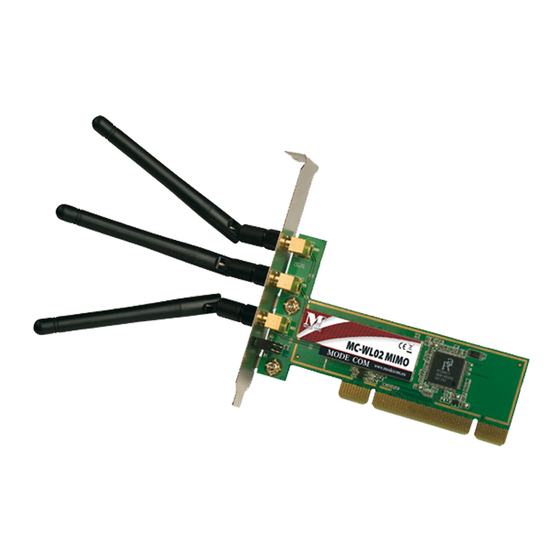 User Manuals: Mode com MC-WL02 MIMO Wireless PCI Card