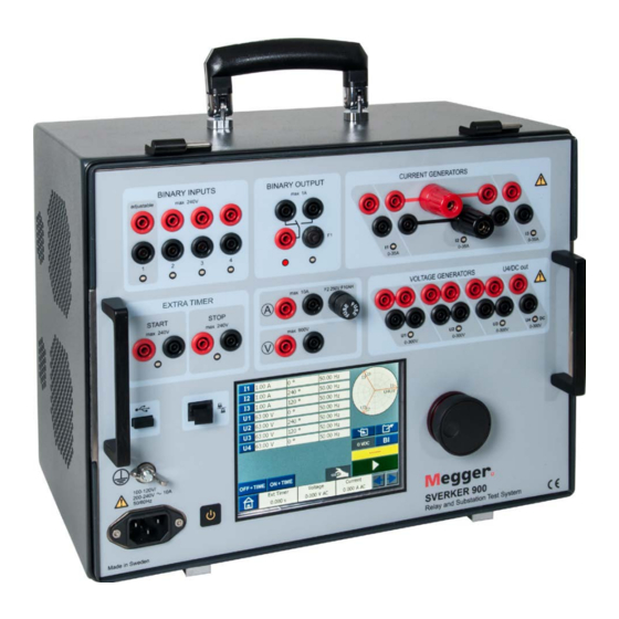 Megger SVERKER 900 Technical Manual