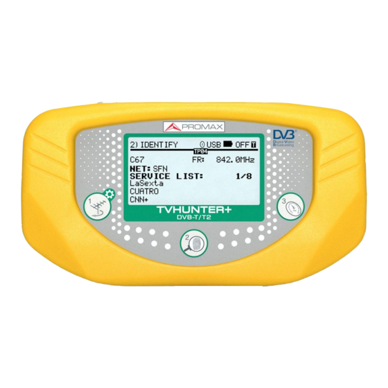 Promax TVHUNTER+ Quick Start Manual