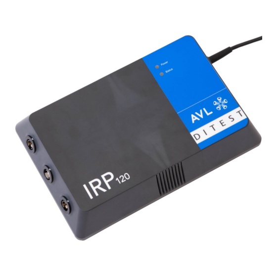 AVL DITEST IRP 120 User Manual