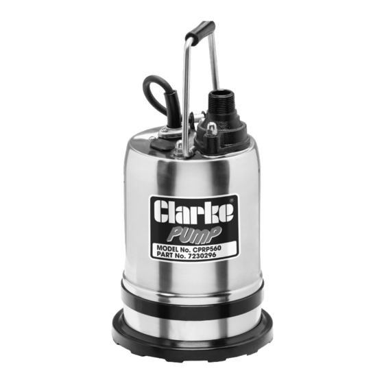 Clarke CPRP560 Operation & Maintenance Instructions Manual
