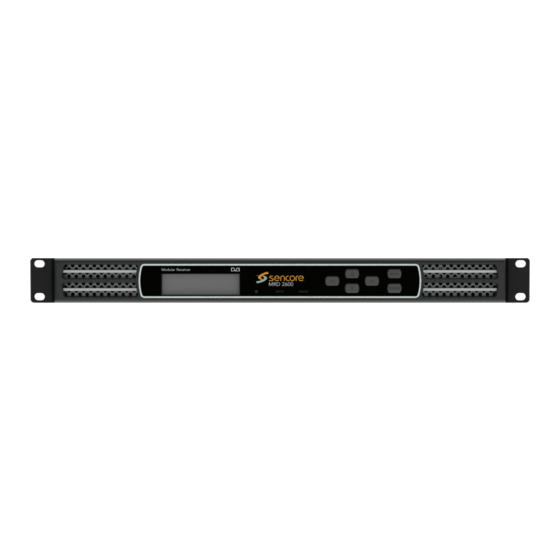 Sencore MRD 2600 User Manual