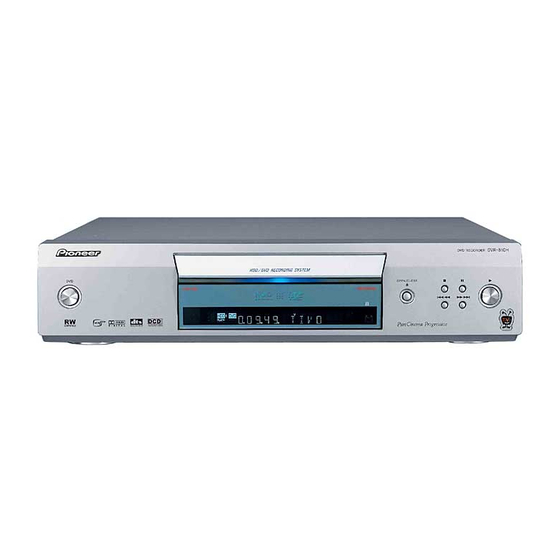Pioneer Elite PRO-800HD Installation Manual