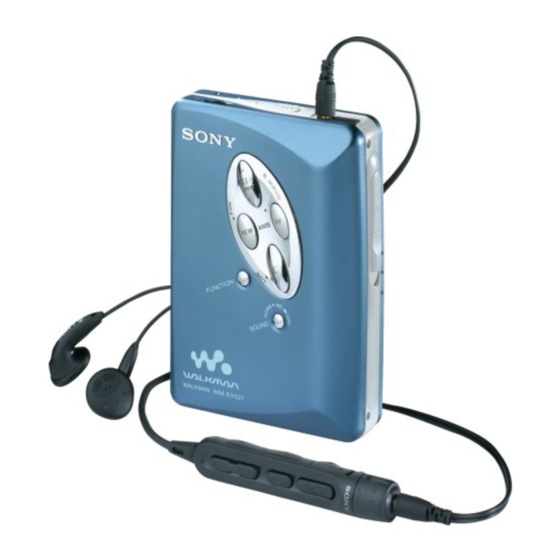 Sony WM-EX527 Service Manual