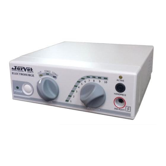 Jorvet ELECTROSURGE J0470M Operation Instructions Manual