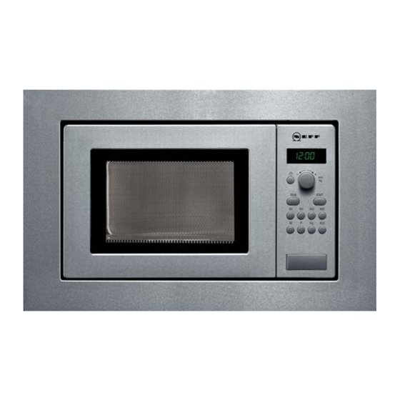 NEFF H53W60N0 Built-in Microwave Manuals