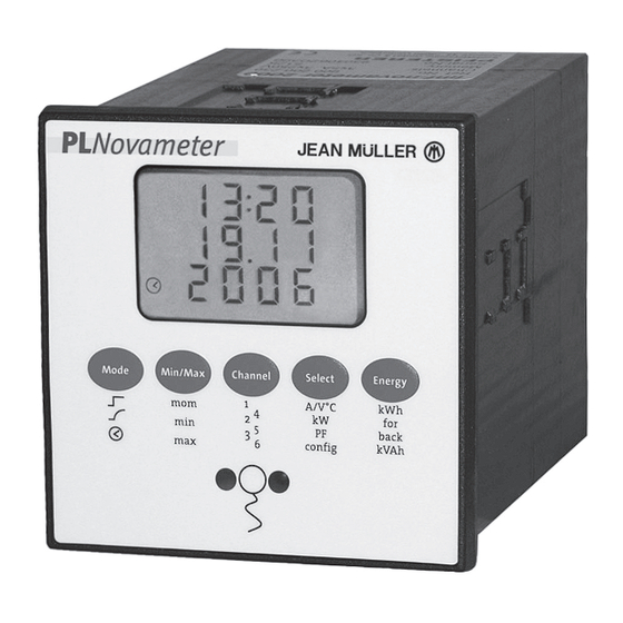 JEAN MÜLLER PLNovameter 2000 Users’s Manual And Instructions For Installation