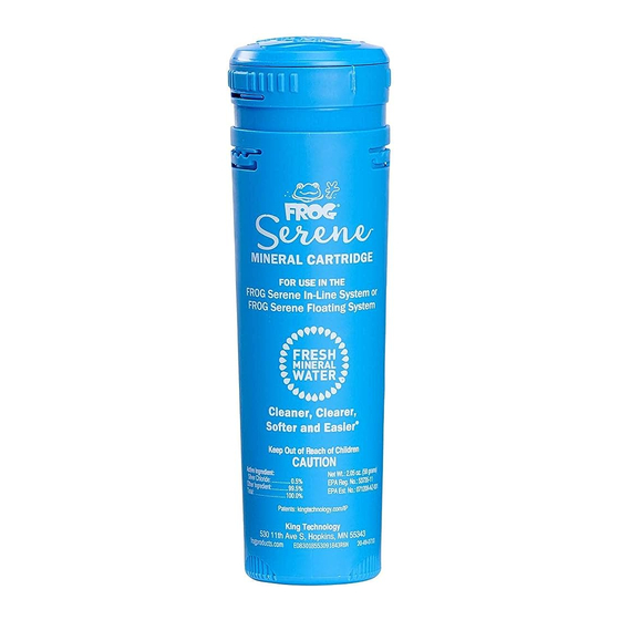 Frog SPA  Fresh Mineral Water Easy Operating Instructions