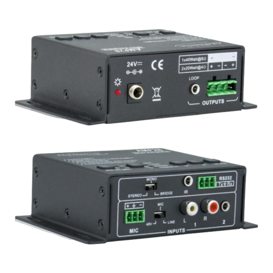 User Manuals: Altimium AMP2B Mini Digital Amplifier