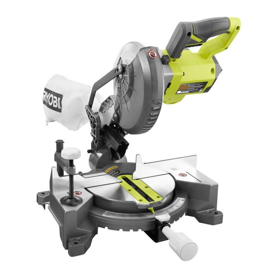 Ryobi P553 - 7-1/4 in. 18V MITER SAW Manual