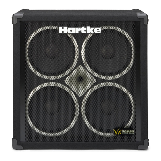 Hartke Bass Enclosure VX410 Owner's Manual