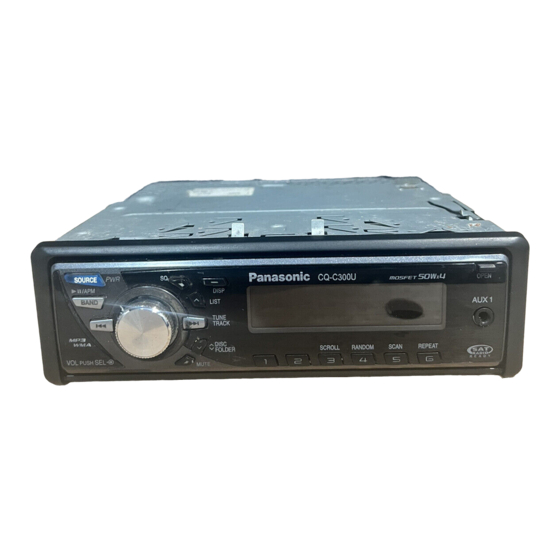 Panasonic CQC300U - 50Wx4 iPod-Ready Multi-Format Car Audio Receiver Manuals