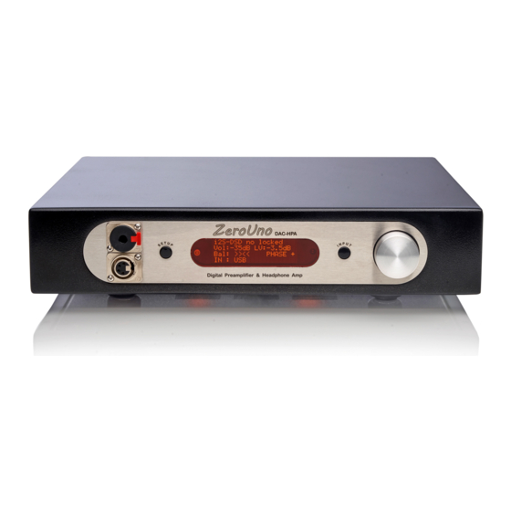 Canever ZeroUno DAC-HPA Operating Instructions Manual