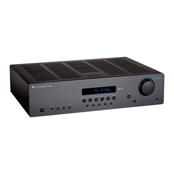Cambridge Audio Topaz SR10 User Manual