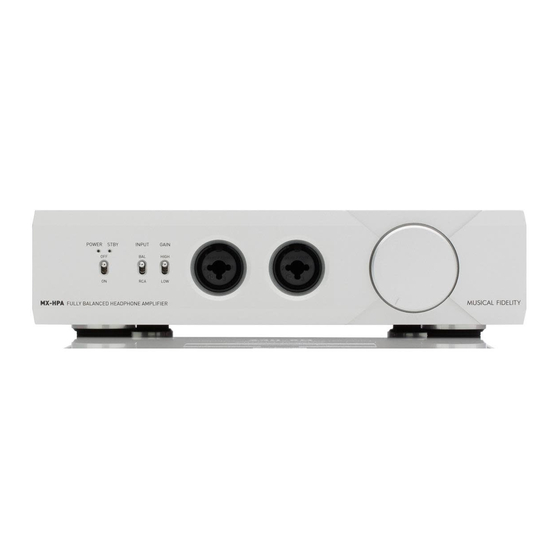 Musical Fidelity KW550 Instructions For Use Manual