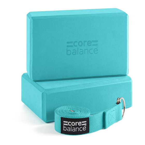 CORE BALANCE Single Yoga Block & Strap Set Exercise Manual