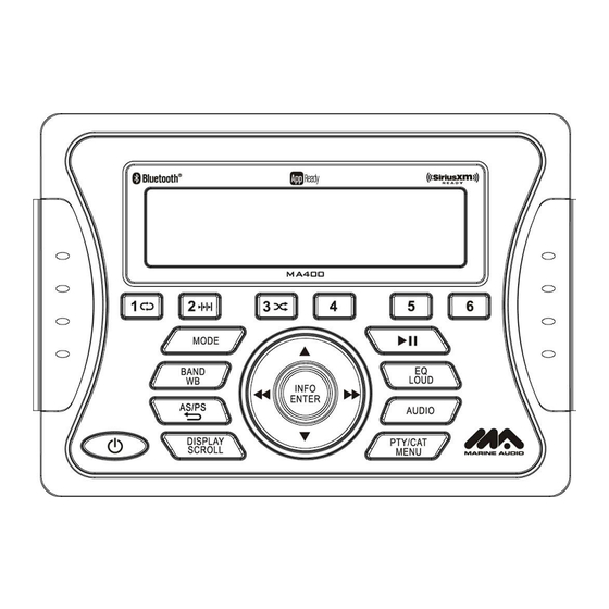 Marine Audio MA400 Installation And Operation Manual