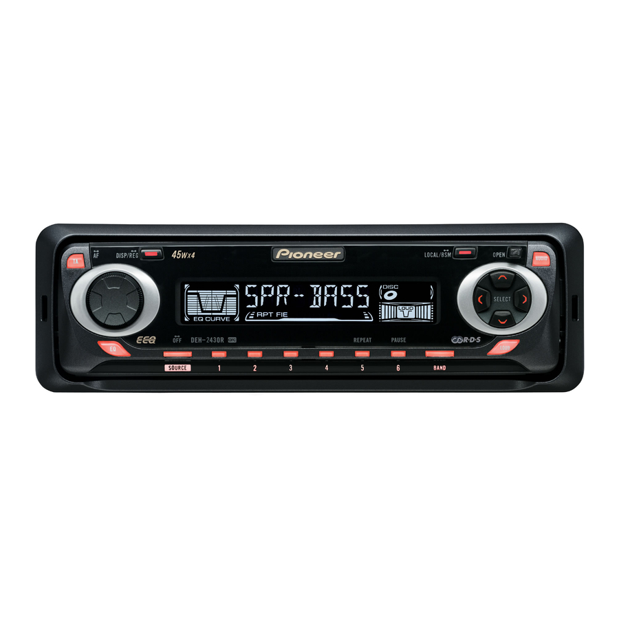 Pioneer DEH-3400R Service Manual