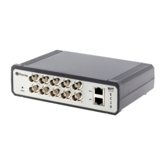 NVT Phybridge EC10 Quick Install Manual