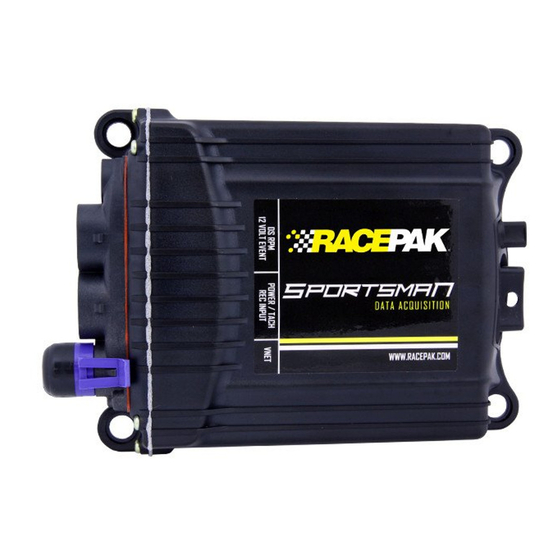 Racepak SPORTSMAN 610-KT-SPRTMN Quick Start Manual
