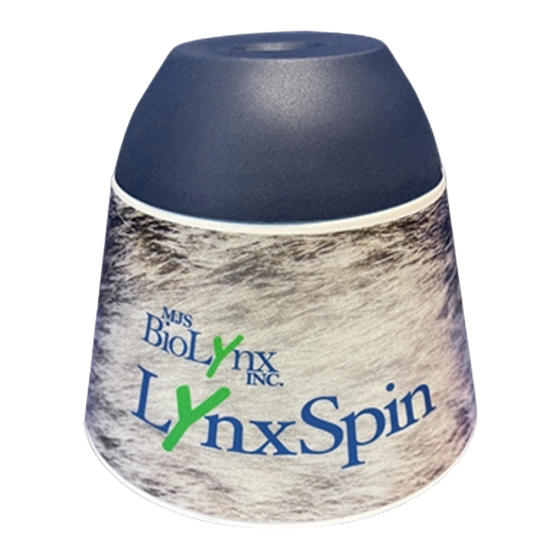 MJS BioLynx LynxSpin User Manual
