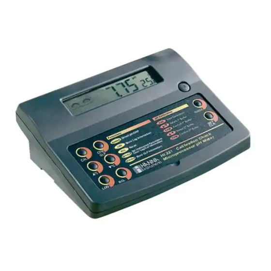 Hanna Instruments HI 221 Instruction Manual