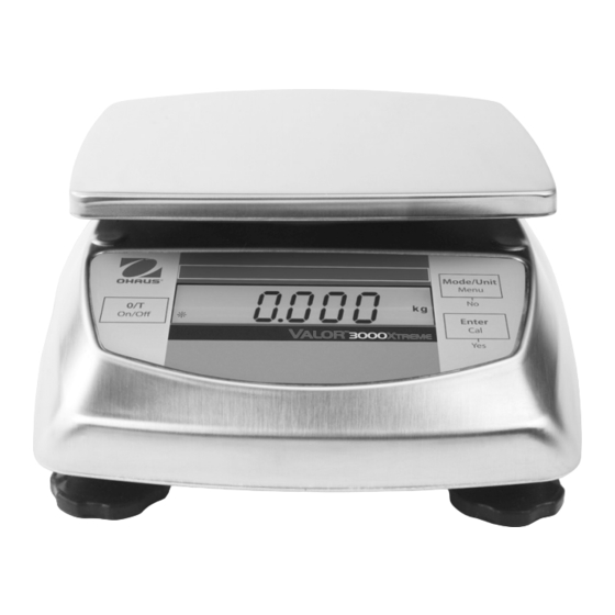OHAUS Valor 3000 Series Instruction Manual